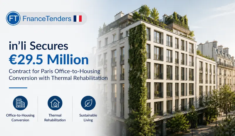 in'li Secures €29.5 Million Contract for Paris Office-to-Housing Conversion with Thermal Rehabilitation