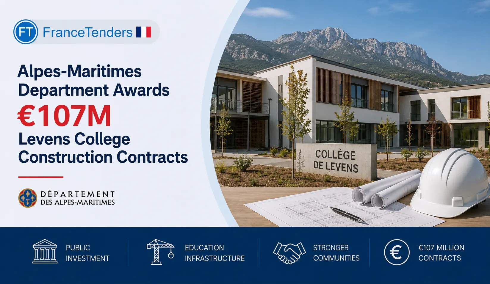 Alpes-Maritimes Department Awards €107M Levens College Construction Contracts