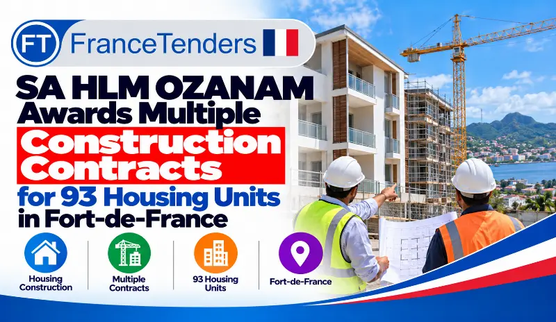 SA HLM OZANAM Awards Multiple Construction Contracts for 93 Housing Units in Fort-de-France