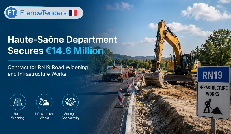 Haute-Saône Department Secures €14.6 Million Contract for RN19 Road Widening and Infrastructure Works